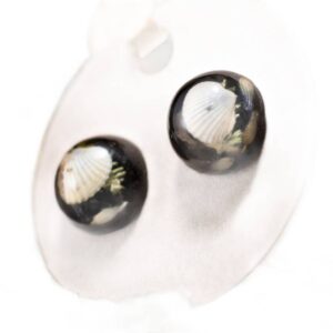 Kolczyki Black Baltic Pearl Earrings
