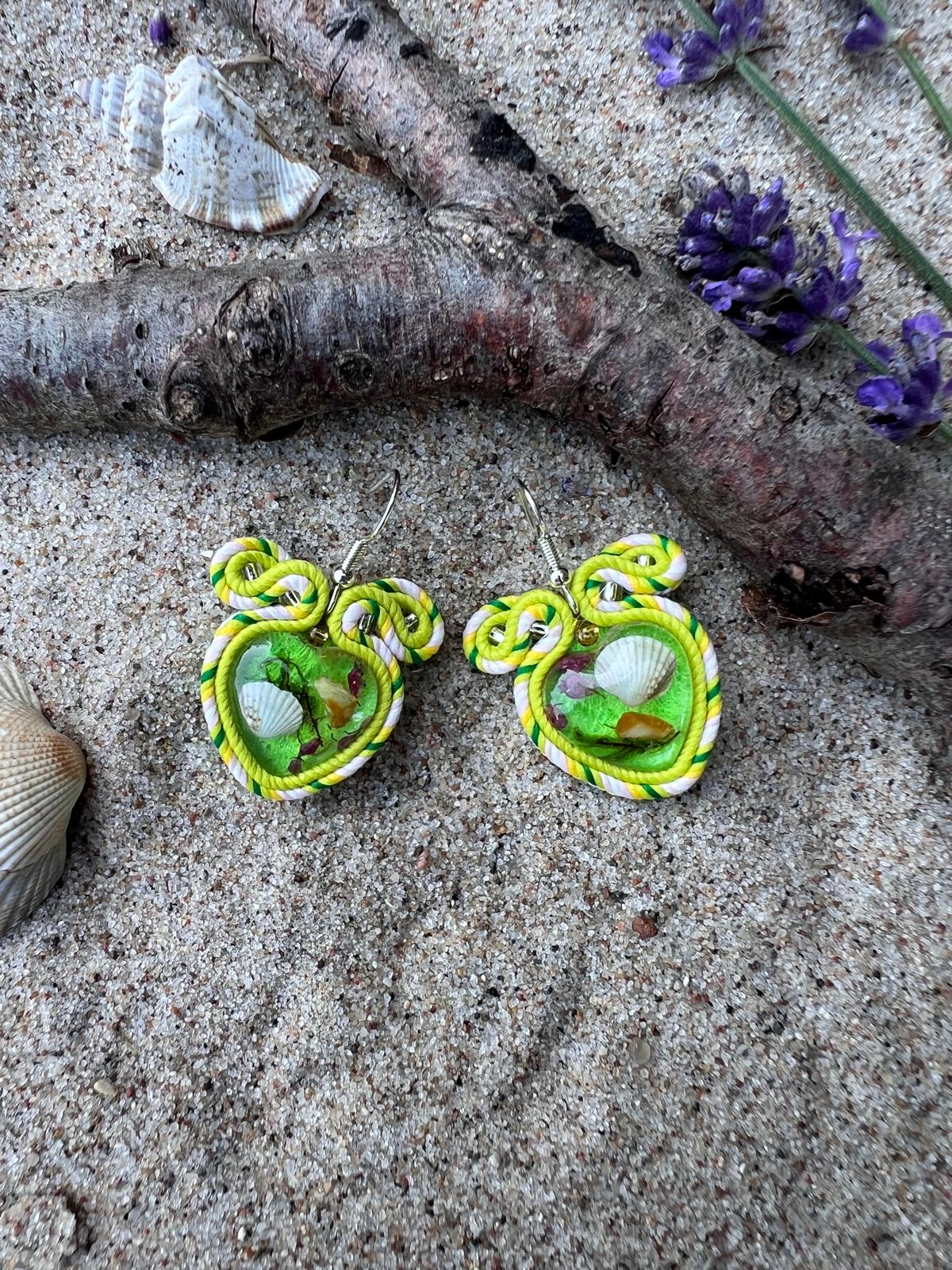Kolczyki Earrings Braid Tropical Green - Image 2